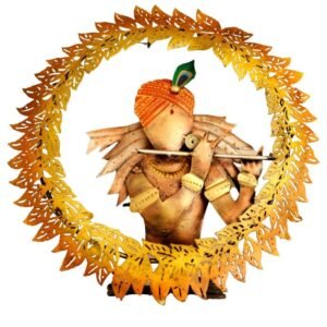 iron Made Lord Krishna wall Wall Mounted showpiece