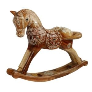 Wooden Decorative Hand Embossed & Painted Rocking Horse