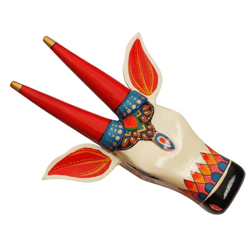 Wooden Cow head Wall Hanging