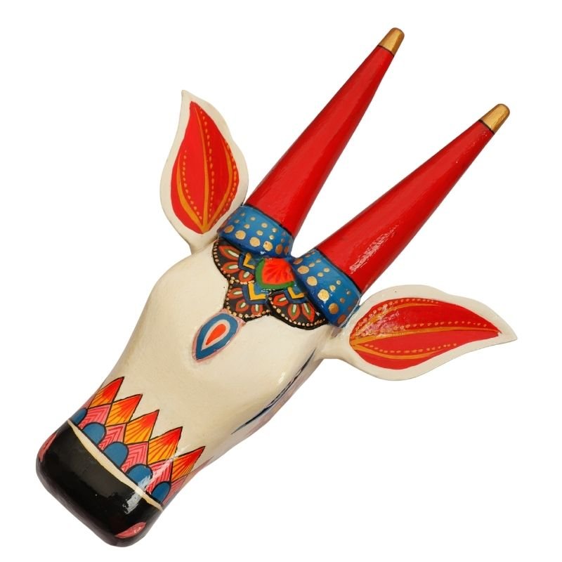 Wooden Cow head Wall Hanging