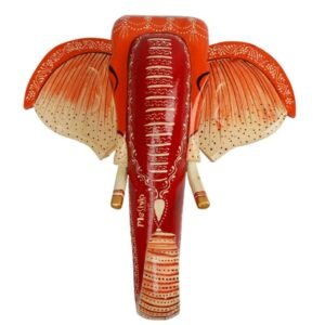 Multi Color Hand Embossed  Wall Hanging Elephant Face