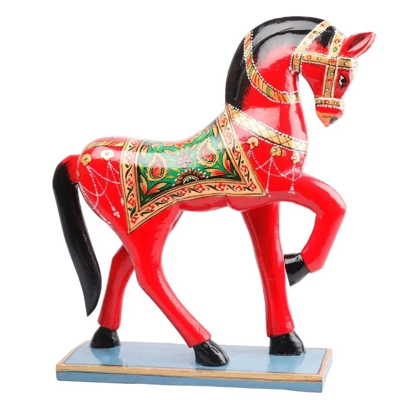 Wooden Decorative Hand Painted Horse