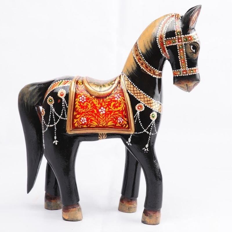 Wooden Decorative Hand Painted Horse