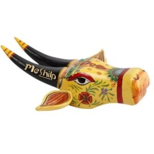 Wooden Cow head Wall Hanging