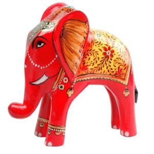 Wooden Decorative Hand  Painted Elephant