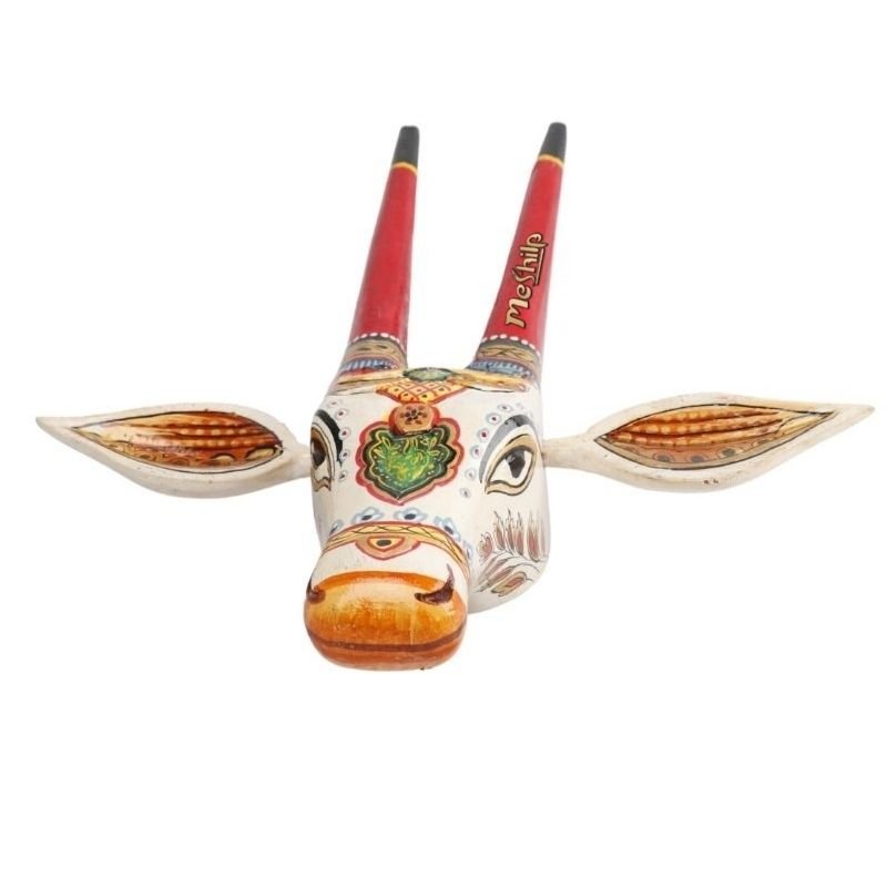 Wooden Cow head Wall Hanging