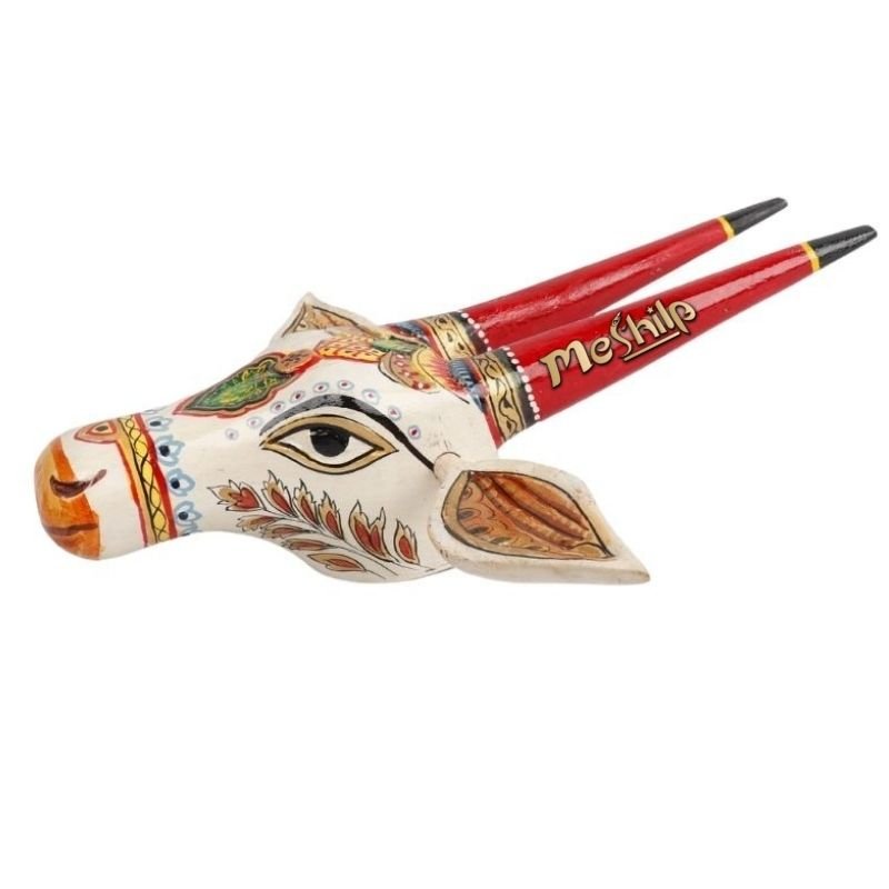 Wooden Cow head Wall Hanging