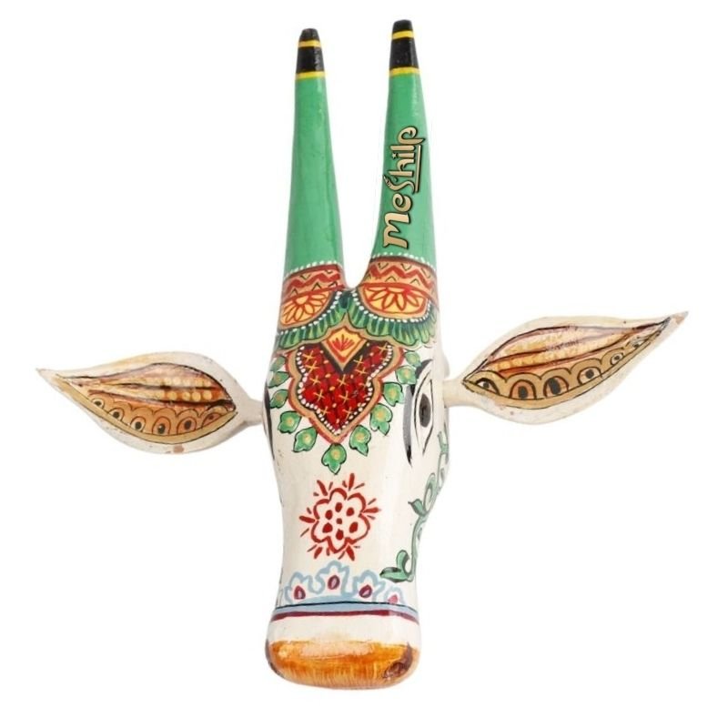 Wooden Cow head Wall Hanging