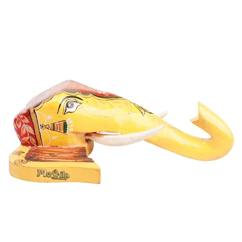 Multi Color Hand Embossed Wall Hanging Elephant Face