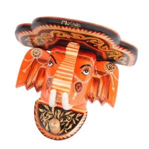 Multi Color hand Embossed  Elephant Face Wall Shelf