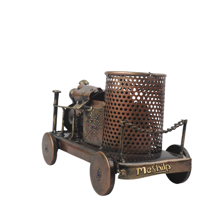 Decorative Handcrafted Antique Finish Engine Shape Pen holder