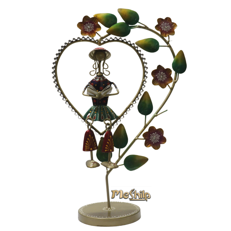 Iron Multi Color Decorative Leady Musician Show piece for home Decor