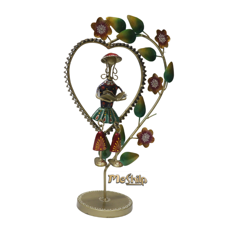 Iron Multi Color Decorative Leady Musician Show piece for home Decor
